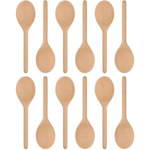 Argon Tableware Wooden Cooking Spoons - 20cm - Pack of 12 in Brown Brown Argon Tableware Wooden Cooking Spoons - 20cm - Pack of 12 in Brown Brown