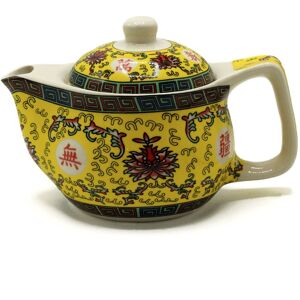 KDMD Small Herbal Teapot - Long Life Oriental Design in Yellow Yellow KDMD Small Herbal Teapot - Long Life Oriental Design in Yellow Yellow