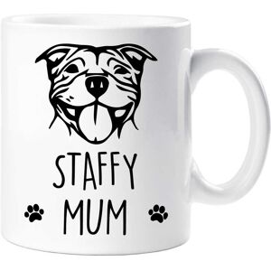 60 SECOND MAKEOVER Women's Staffy Mum Mug in White White 60 SECOND MAKEOVER Women's Staffy Mum Mug in White White