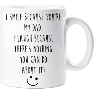 60 SECOND MAKEOVER Men's I Smile Because You Are My Dad, I Laugh Because There's Nothing You Can Do About It Mug in White White 60 SECOND MAKEOVER Men's I Smile Because You Are My Dad, I Laugh Because There's Nothing You Can Do About It Mug in White White