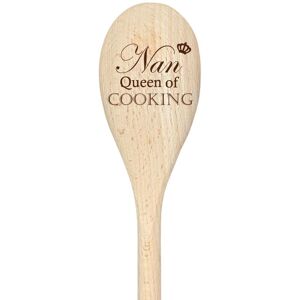 60 SECOND MAKEOVER Nan Queen Of Cooking Spoon Funny Wooden Spoon in Beige Beige 60 SECOND MAKEOVER Nan Queen Of Cooking Spoon Funny Wooden Spoon in Beige Beige