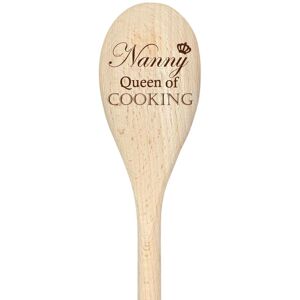 60 SECOND MAKEOVER Nanny Queen Of Cooking Spoon Funny Wooden Spoon in Beige Beige 60 SECOND MAKEOVER Nanny Queen Of Cooking Spoon Funny Wooden Spoon in Beige Beige