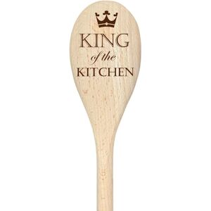 60 SECOND MAKEOVER King Of The Kitchen Spoon Funny Wooden Spoon in Beige Beige 60 SECOND MAKEOVER King Of The Kitchen Spoon Funny Wooden Spoon in Beige Beige