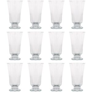 LAV Troya Glass Footed Tumblers - 150ml - Pack of 12 in Clear Clear LAV Troya Glass Footed Tumblers - 150ml - Pack of 12 in Clear Clear