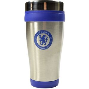 Chelsea FC Executive Metallic Travel Mug in Silver Silver Chelsea FC Executive Metallic Travel Mug in Silver Silver