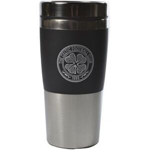Celtic FC Executive Metallic Travel Handleless Mug in Black Black Celtic FC Executive Metallic Travel Handleless Mug in Black Black