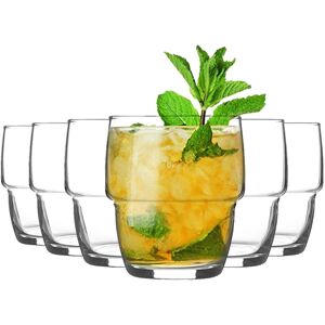 LAV Galata Stacking Tumbler Glasses - 285ml - Clear - Pack of 6 Clear LAV Galata Stacking Tumbler Glasses - 285ml - Clear - Pack of 6 Clear