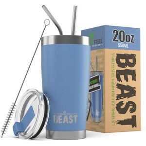 Green Steel 20oz Sky Stainless Double Insulated Travel Coffee Tumbler Mug in Bright Blue Bright Blue Green Steel 20oz Sky Stainless Double Insulated Travel Coffee Tumbler Mug in Bright Blue Bright Blue