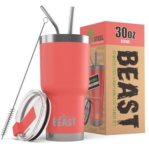 Green Steel 30oz Coral Stainless Steel Insulated Travel Mug Reusable Tumbler Coral Green Steel 30oz Coral Stainless Steel Insulated Travel Mug Reusable Tumbler Coral