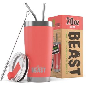 Green Steel 20oz Coral Stainless Steel Insulated Travel Mug Reusable Tumbler in Peach Peach Green Steel 20oz Coral Stainless Steel Insulated Travel Mug Reusable Tumbler in Peach Peach