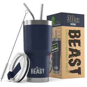 Green Steel 30oz Navy Stainless Steel Insulated Travel Mug Reusable Tumbler Navy Green Steel 30oz Navy Stainless Steel Insulated Travel Mug Reusable Tumbler Navy