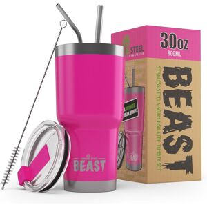 Green Steel 30oz Pink Stainless Steel Insulated Travel Mug Reusable Tumbler Pink Green Steel 30oz Pink Stainless Steel Insulated Travel Mug Reusable Tumbler Pink