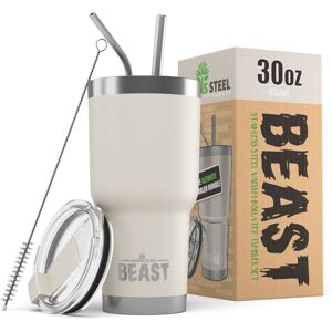 Green Steel 30oz Sand Stainless Steel Insulated Travel Mug Reusable Tumbler in Light Sand Light Sand Green Steel 30oz Sand Stainless Steel Insulated Travel Mug Reusable Tumbler in Light Sand Light Sand