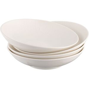 Belleek Living 'Erne' Pasta Bowls Set of 4 in White White Belleek Living 'Erne' Pasta Bowls Set of 4 in White White