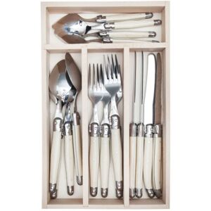 Laguiole 16 Piece Cutlery Set in Wooden Presentation Tray in Ivory Ivory Laguiole 16 Piece Cutlery Set in Wooden Presentation Tray in Ivory Ivory