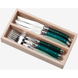 Laguiole 12 Piece Cutlery Set in Wooden Presentation Tray in Dark Green Dark Green Laguiole 12 Piece Cutlery Set in Wooden Presentation Tray in Dark Green Dark Green