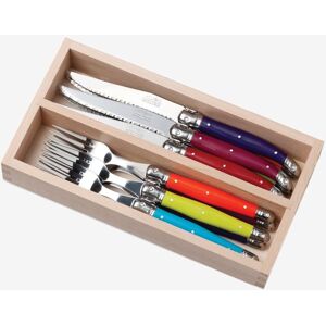 Laguiole 12 Piece Cutlery Set in Wooden Presentation Tray Multicolor Laguiole 12 Piece Cutlery Set in Wooden Presentation Tray Multicolor