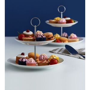 Price & Kensington Simplicity 2 Tier Cake Stand in White White Price & Kensington Simplicity 2 Tier Cake Stand in White White