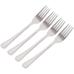 Ashley Stainless Steel Dinner Forks - Pack of 4 in Silver Silver Ashley Stainless Steel Dinner Forks - Pack of 4 in Silver Silver