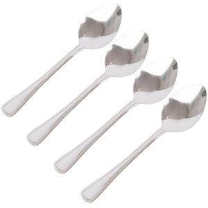Ashley Stainless Steel Dessert Spoons - Pack of 4 in Silver Silver Ashley Stainless Steel Dessert Spoons - Pack of 4 in Silver Silver