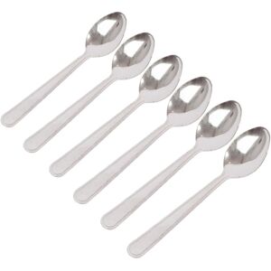 Ashley Stainless Steel Teaspoons - Pack of 6 in Silver Silver Ashley Stainless Steel Teaspoons - Pack of 6 in Silver Silver