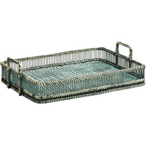 Orsina Rustic Rattan Rustic Washed Rectangular Tray in Grey Grey Orsina Rustic Rattan Rustic Washed Rectangular Tray in Grey Grey