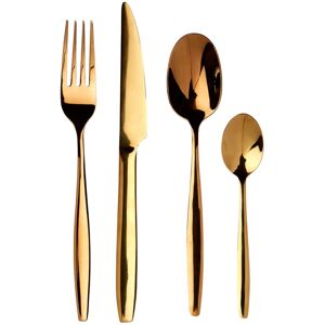 Orsina 16 Piece Stainless Steel Cutlery Set, Avie Colored Cutlery Set, Luxury Cutlery Set, Modern 16 Piece Cutlery Set in Metallic Gold Metallic Gold Orsina 16 Piece Stainless Steel Cutlery Set, Avie Colored Cutlery Set, Luxury Cutlery Set, Modern 16 Piece Cutlery Set in Metallic Gold Metallic Gold