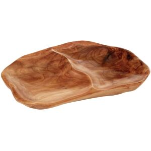 Orsina Natural Cedarwood Kora 2 Compartments Serving Tray in Brown Brown Orsina Natural Cedarwood Kora 2 Compartments Serving Tray in Brown Brown