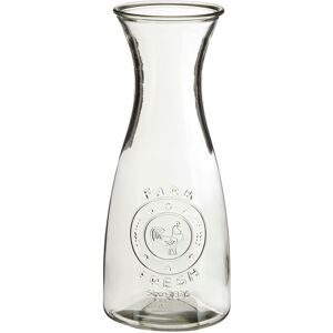 Orsina Rustic Clear Glass Embossed Farm Fresh Design 1000ml Carafe, Elegant Water Carafe, Borosilicate Glass Carafe Clear Orsina Rustic Clear Glass Embossed Farm Fresh Design 1000ml Carafe, Elegant Water Carafe, Borosilicate Glass Carafe Clear