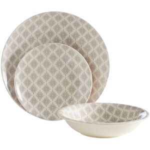 Orsina Maya Grey & White 12 Pc Dinner Set Grey Orsina Maya Grey & White 12 Pc Dinner Set Grey