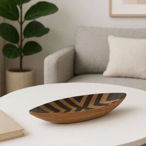 Orsina Bantu Tribal Wooden Bowl in Brown Brown Orsina Bantu Tribal Wooden Bowl in Brown Brown