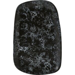Orsina Large Black Marble Effect Serving Platter, Stoneware Oval Platter With Veining, Perfect for Dinner Platters Black Orsina Large Black Marble Effect Serving Platter, Stoneware Oval Platter With Veining, Perfect for Dinner Platters Black