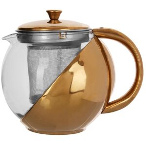 Orsina Durable Gold Finish Glass 600Ml Teapot With Infuser, Durable Tea Pot For Dining Table, Practical Tea Pot Gold Orsina Durable Gold Finish Glass 600Ml Teapot With Infuser, Durable Tea Pot For Dining Table, Practical Tea Pot Gold