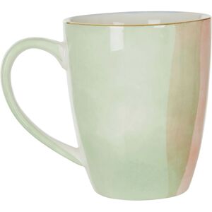 Orsina Gold Plated Colour of Paradise Mug, Hand Painted Porcelain Coffee Mug With Assorted Pastel Tones, Ceramic Mug in Green Green Orsina Gold Plated Colour of Paradise Mug, Hand Painted Porcelain Coffee Mug With Assorted Pastel Tones, Ceramic Mug in Green Green