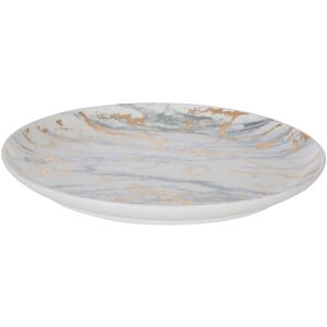 Orsina Matte Finish Porcelain Side Plate, Marble Pattern Plate With Gold Accent & Slanted Sides, Ideal For Appetizers Multicolor Orsina Matte Finish Porcelain Side Plate, Marble Pattern Plate With Gold Accent & Slanted Sides, Ideal For Appetizers Multicolor