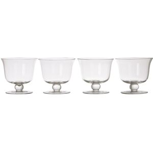 Orsina Elegant Set Of 4 Clear Glass Dessert Dishes, Contemporary Design Sundae Glasses, Versatile Ice Cream Bowls Clear Orsina Elegant Set Of 4 Clear Glass Dessert Dishes, Contemporary Design Sundae Glasses, Versatile Ice Cream Bowls Clear