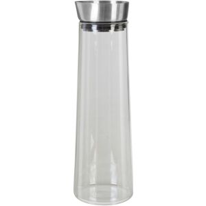 Orsina Elegant Glass Carafe 1500ml, Rustic Water Carafe For Kitchen, Borosilicate Glass Carafe For Bedroom Sidetable in Clear Clear Orsina Elegant Glass Carafe 1500ml, Rustic Water Carafe For Kitchen, Borosilicate Glass Carafe For Bedroom Sidetable in Clear Clear