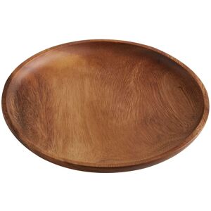 Orsina Small Round Acacia Wood Plate, Timeless Rustic Wooden Serving Dish, Natural Grain Wood in Brown Brown Orsina Small Round Acacia Wood Plate, Timeless Rustic Wooden Serving Dish, Natural Grain Wood in Brown Brown
