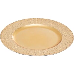 Orsina Functional Gold Charger Plate With Octagon Pattern Rim, Minimalist Dinner Plate, Reliable Gold Dinner Plate Gold Orsina Functional Gold Charger Plate With Octagon Pattern Rim, Minimalist Dinner Plate, Reliable Gold Dinner Plate Gold