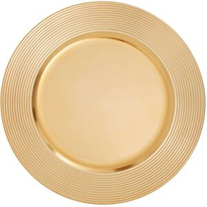 Orsina Minimalist Gold Charger Plate With Ribbed Rim, Functional Dinner Plate For Dinner, Reliable Gold Plate Gold Orsina Minimalist Gold Charger Plate With Ribbed Rim, Functional Dinner Plate For Dinner, Reliable Gold Plate Gold