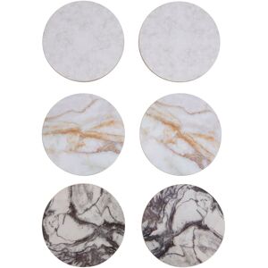 Orsina Set Of 6 Assorted Marble Effect Cork Coasters, Multicoloured Wavy Pattern Drink Mats, Heat Resistant Multicolor Orsina Set Of 6 Assorted Marble Effect Cork Coasters, Multicoloured Wavy Pattern Drink Mats, Heat Resistant Multicolor