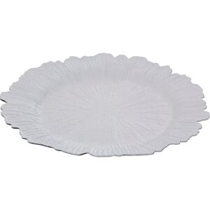 Orsina Minimalist Silver Finish Reef Charger Plate, Functional Dinner Plate For Dinner, Reliable Silver Plate in Off-White Off-White Orsina Minimalist Silver Finish Reef Charger Plate, Functional Dinner Plate For Dinner, Reliable Silver Plate in Off-White Off-White