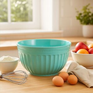 Orsina Versatile Extra Large Mixing Bowl, Durable Mixing Bowl, Spacious Lightweight Rounded Serving Salad Bowl in Green Green Orsina Versatile Extra Large Mixing Bowl, Durable Mixing Bowl, Spacious Lightweight Rounded Serving Salad Bowl in Green Green