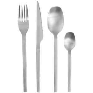 Orsina 16-Piece Silver Matte Finish Cutlery Set, Sleek Stainless Steel Flatware with Tapered Handles Silver Orsina 16-Piece Silver Matte Finish Cutlery Set, Sleek Stainless Steel Flatware with Tapered Handles Silver