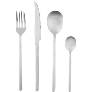 Orsina 16-Piece Gold Finish Cutlery Set, Luxurious Mirrored Gold Stainless Steel Flatware, Sleek Tapered Handles in Silver Silver Orsina 16-Piece Gold Finish Cutlery Set, Luxurious Mirrored Gold Stainless Steel Flatware, Sleek Tapered Handles in Silver Silver