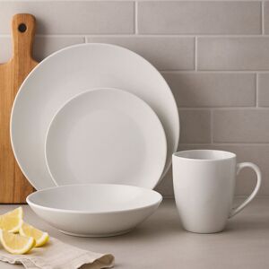 Orsina 16-Piece Dinner Set, Modern White Porcelain Dinner Set, 16 Piece White Dinner Set Ideal for Four Diners White Orsina 16-Piece Dinner Set, Modern White Porcelain Dinner Set, 16 Piece White Dinner Set Ideal for Four Diners White