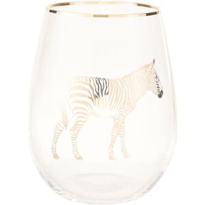 Orsina Versatile Gold Zebra Curved Tumbler, Comfortable Grip Tumbler For Parties, Easy Sipping Restaurant Tumbler in Clear Clear Orsina Versatile Gold Zebra Curved Tumbler, Comfortable Grip Tumbler For Parties, Easy Sipping Restaurant Tumbler in Clear Clear