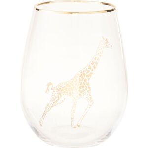 Orsina Versatile Gold Giraffe Curved Tumbler, Comfortable Grip Tumbler For Parties, Easy Sipping Restaurant Tumbler in Clear Clear Orsina Versatile Gold Giraffe Curved Tumbler, Comfortable Grip Tumbler For Parties, Easy Sipping Restaurant Tumbler in Clear Clear
