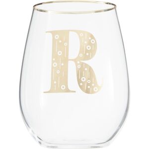 Orsina Versatile Letter R Curved Tumbler, Comfortable Grip Tumbler For Parties, Easy Sipping Restaurant Tumbler in Clear Clear Orsina Versatile Letter R Curved Tumbler, Comfortable Grip Tumbler For Parties, Easy Sipping Restaurant Tumbler in Clear Clear