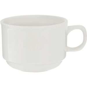 Orsina Mocca Stacking Cup White, Durable Porcelain Coffee Cup, Modern Design Stackable Mug, Cute Mug For Kitchen in White White Orsina Mocca Stacking Cup White, Durable Porcelain Coffee Cup, Modern Design Stackable Mug, Cute Mug For Kitchen in White White